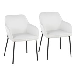 Daniella - Contemporary Dining Chair (Set of 2) - Black / White