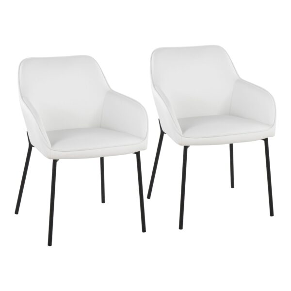 Daniella - Contemporary Dining Chair (Set of 2) - Black / White