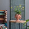 8X4X9" Visage Head Bust Planter, Home Wall Planter - Brown - Image 13