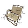 Comfy Foldable And Portable Chair With Armrests, Indoor And Outdoor (Set of 4) - Brown - Image 9