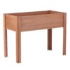 Raised Garden Bed & Legs, Elevated Planter Box For Outdoor Plants Flowers Fruits Vegetable Herb Growing - Coffee - Image 9