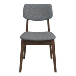 Carlos - Solid Back Side Chair (Set of 2) - Brown / Gray