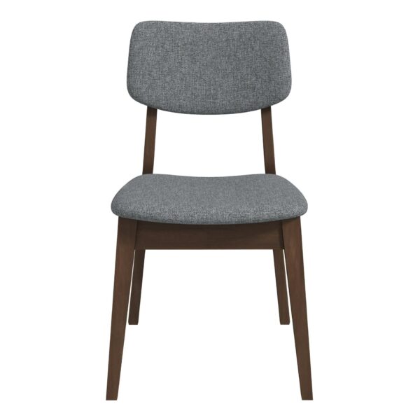 Carlos - Solid Back Side Chair (Set of 2) - Brown / Gray