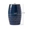 Outdoor Lace Cut Side Table - Navy Blue - Image 3