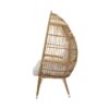 Basket Chair With Teardrop Shape And Water Resistant Cushion - Natural - Image 4