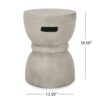 Outdoor Side Table With Hourglass Shape - Gray - Image 3