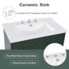 Vintage Style 30" Bathroom Vanity With Sink, Multi Functional Storage - Dark Green - Image 5