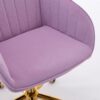 Ergonomic Swivel Office Chair With Backrest, Adjustable And Comfortable For Long Sitting - Lilac - Image 7
