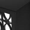 Modern Mirrored TV Stand For TV Up To 55", Entertainment Center Solid Wood Legs, Metal Handle And 3 Adjustable Shelves For Living Room - Black - Image 16