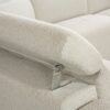 Dayana - Boucle Power Recliner Sectional Sofa For 5 People With Cupholder Console Adjustable Headrest - Beige - Image 5
