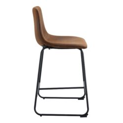 (Set of 2) Retro Bar Chairs, Comfortable Stools Suitable For Industrial And Vintage Style Settings - Brown