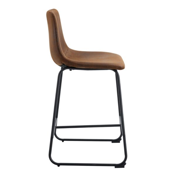(Set of 2) Retro Bar Chairs, Comfortable Stools Suitable For Industrial And Vintage Style Settings - Brown