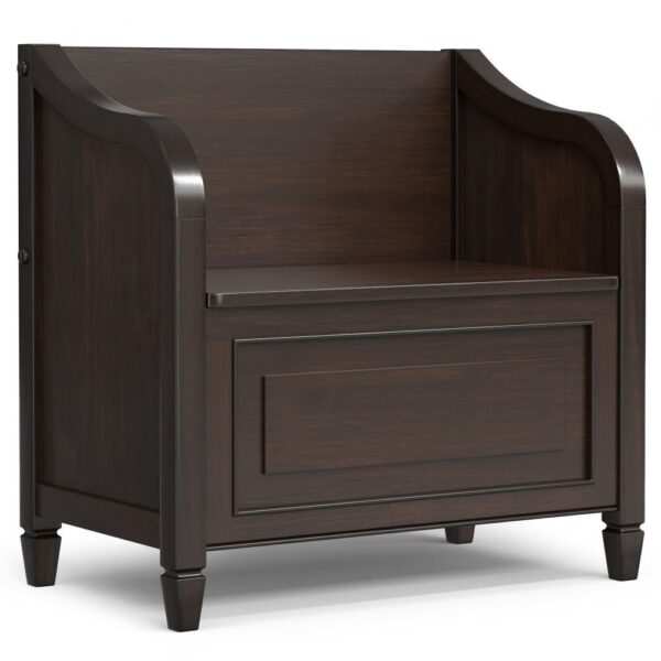Connaught - Small Entryway Storage Bench - Chestnut