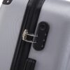 3 Piece Hard Luggage Set With Universal Wheels And Luggage Password Lock, 20 / 24 / 28" - Silver Gray - Image 3