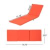 Waterproof Fabric Lounge Cushion With Rectangular Shape - Orange - Image 3