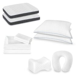 12 Piece Full Size Premium Comfort Bedding Pack - White