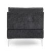 Fabric Upholstered Chaise Lounge With Iron Bracket Legs - Gray - Image 9