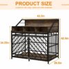 Wooden Dog Crate Furniture With Divider And Storage Drawers For Large Dogs - Rustic Brown - Image 3