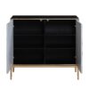 Quilla - Brass Console Cabinet - Black / Gery - Image 4