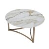 Aziz - Sintered Stone Top Round Coffee Table - White - Image 3