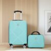 2 Piece Luggage Sets Lightweight Suitcase, Spinner Wheels, (20/14) - Light Blue - Image 2