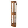 Corner Curio Cabinet With Lights, Adjustable Tempered Glass Shelves, Mirrored Back, Display Cabinet (E26 Light Bulb Not Included) - Oak - Image 16