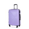 3 Piece Luggage Sets Lightweight Suitcase With Two Hooks, Spinner Wheels, Tsa Lock, (20/24/28) - Light Purple - Image 7