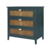 3 Drawer Cabinet - Natural Rattan, Suitable For Bedroom - Green - Image 8