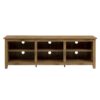 Modern Transitional 3 Shelf Open Storage 70" TV Stand For 80" TVs - Barnwood - Image 4