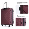 3 Piece Luggage Sets Lightweight Suitcase With Two Hooks, Spinner Wheels, Tsa Lock, (20/24/28) - Wine Red - Image 28
