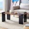 Walnut Colored Coffee Table, Suitable For Modern Minimalist Living Rooms - Walnut - Image 4