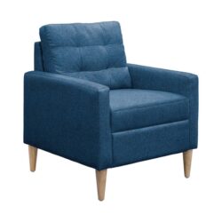 Contemporary Tufted Back Accent Chair With High Density Foam Support - Blue