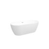 Acrylic Freestanding Soaking Bathtub With Classic Slotted Overflow And Toe-Tap Drain In Chrome, Cupc Certified.Easy To Install, 02138 - Glossy White - Image 10