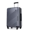 3 Piece Luggage Sets Lightweight Suitcase With Two Hooks, Spinner Wheels, (20/24/28) - Gray - Image 10