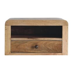 Chunky Floating Bedside Table - Brown