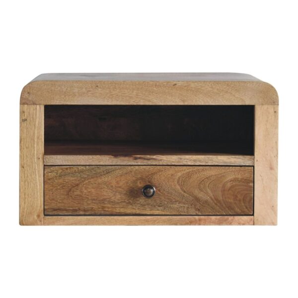 Chunky Floating Bedside Table - Brown