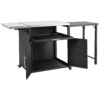 Versatile Outdoor Cabinet With Folding & Expandable Work Surfaces, Ample Storage Space, And Lockable Wheels - Matte Black - Image 15