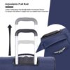 5 Piece Set (18/23/27/Travelbag /Toiletry Bag), Softshell Suitcase Spinner Wheels Terylene Polyester Luggage Sets Carry On Suitcase Luggage Lightweight Durable Suitcase - Blue - Image 19