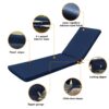 Outdoor Lounge Chairs (Set of 2), Cushion Replacement Patio Funiture Seat Cushion Chaise Lounge Cushion - Navy Blue - Image 7