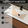 36" Bathroom Vanity Set With Resin Countertop Sink And 2 Doors - Brown - Image 22