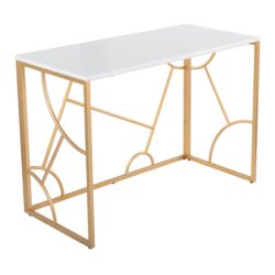 Constellation - Contemporary Desk - Gold / White