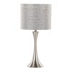 Lenuxe - Contemporary Table Lamp (Set of 2) - Polished Nickel / Gray / Silver Metallic - Image 2