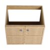 24" Wall Mounted Bathroom Vanity With Ceramic Sink And 2 Soft Closing Doors - Oak - Image 17
