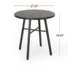 3 Piece Metal Bistro Set With 2 Curved Armrest Chairs - Black - Image 3