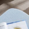 Storage Ottoman Bench For End Of Bed Gold Legs, Modern Gray Faux Fur Entryway Bench Upholstered Padded With Storage For Living Room Bedroom - Blue - Image 12