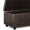 Hamilton - Storage Ottoman - Distressed Brown - Image 6