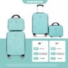 2 Piece Luggage Sets Lightweight Suitcase, Spinner Wheels, (20/14) - Light Blue - Image 3
