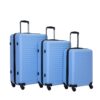 3 Piece Luggage Sets Lightweight Suitcase With Two Hooks, Spinner Wheels, Tsa Lock, (20/24/28) - Light Blue - Image 4