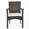 3 Piece Bistro Set With Water Resistant Cushions And 2 Chairs - Brown Multi - Image 4
