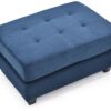 Stylish Contemporary Ottoman - Navy Blue - Image 2
